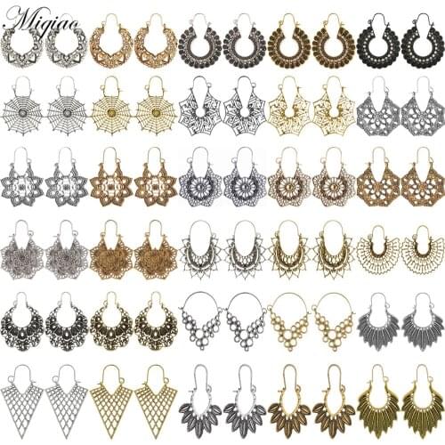 Miqiao 2pcs Fashion Creative Ethnic Style Hollow Pattern Totem Geometric Ear Expander Exquisite Body Piercing Video
