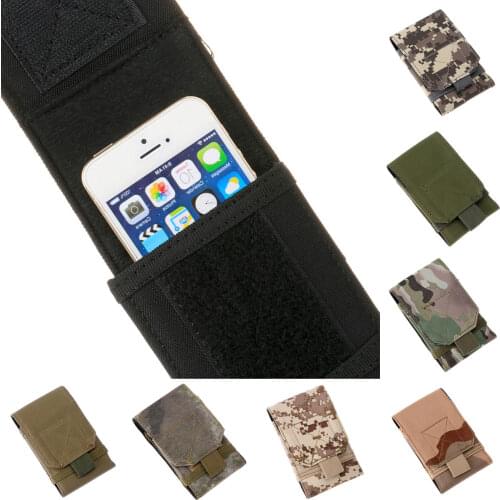 Outdoor Equipment Tactical Holster MOLLE Army Camouflage Bag Hook Loop Belt Pouch Holster Cover Case for The Mobile Phone