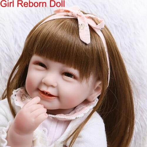 NPK baby reborn girl dolls 22inch silicone dolls reborn babies alive princess toddler dolls kids toy Bebes reborn menina bonecas