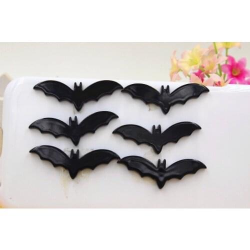 50pcs/lot flat back planar resin bat in black color DIY resin cabochons accessories