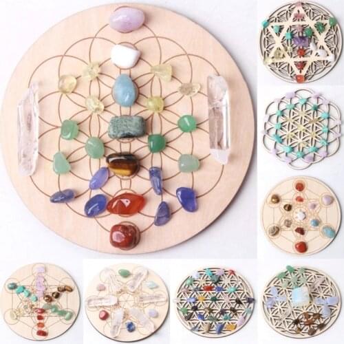 15cm Wood Divination Coaster Round Altar Pad Props Ritual Divination Witchcraft Supplies for Altar Table Decorations Astrology