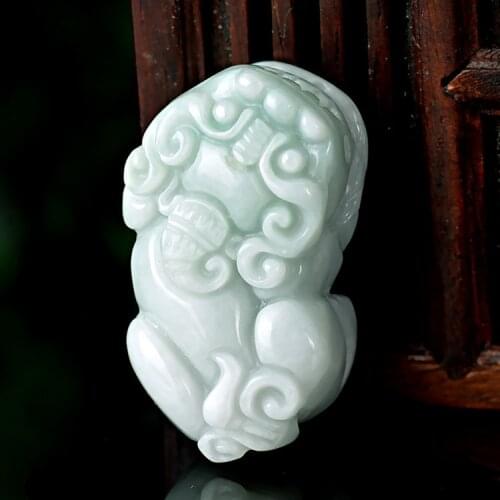 Genuine Natural Burma Jade Pixiu Pendant Women Men Certified Jades Charms Jewellery Jadeite Necklace Pendant Amulet Gifts