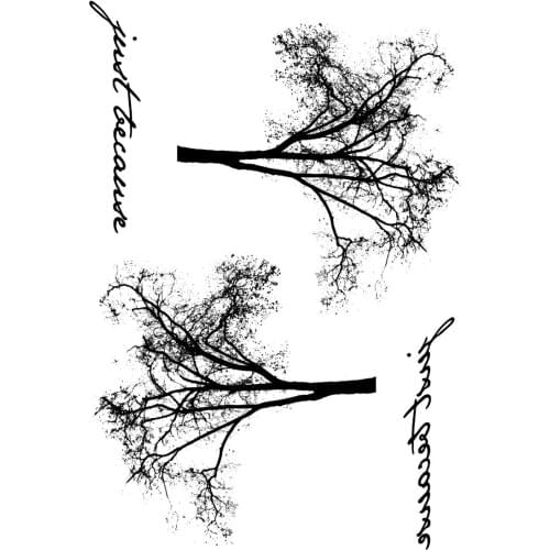 11x16 Upside down tree Transparent Clear Stamps Silicone Seals for DIY scrapbooking photo album Card Making