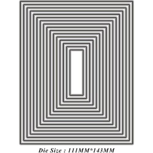 Rectangle Border Frame Set Metal Cutting Dies for DIY Scrapbooking Photo Album Decorative Embossing Paper Card Crafts Die Cut