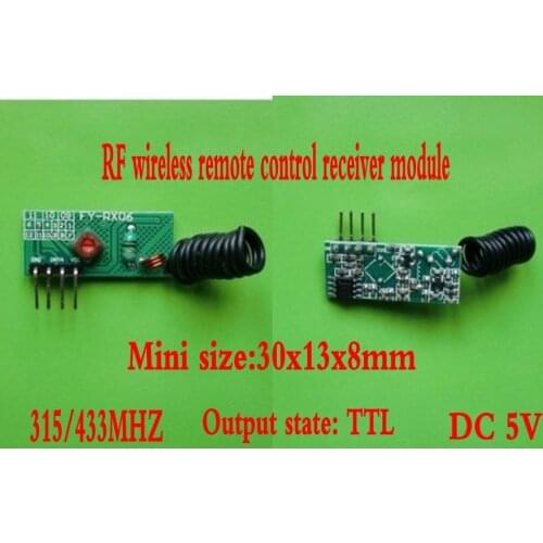 RF wireless remote control module Ordinary super- regeneration receiver module board 315/433MHZ DC5V (ASK /OOK) 4mA 100PCS/lot