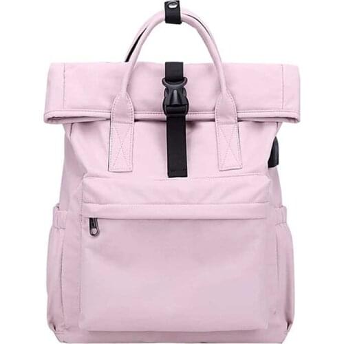 Fashion Waterproof Backpack Women Large Capacity Schoolbags Casual Solid Color Travel Laptop Backpack Teen Girls Bookbags