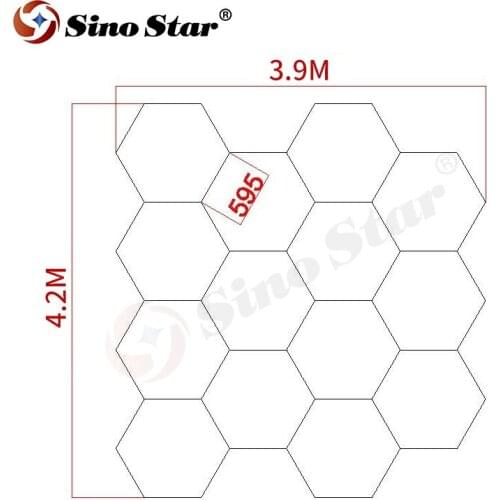 STC202 3.9M*4.2M Best auto detailing supplies Good use in United States car showroom 4s workshop dropshipping led hexagon