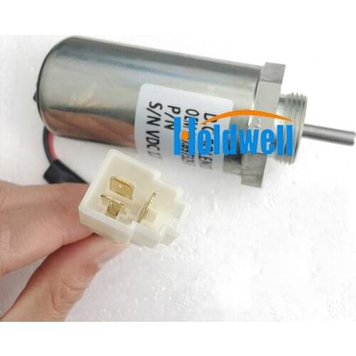 Holdwell New 12V Shut off Solenoid 02/802995 for JCB 8085 8055 ZTS 8065RTS 8080 8055ZTS 8055RTS 8065ZTS