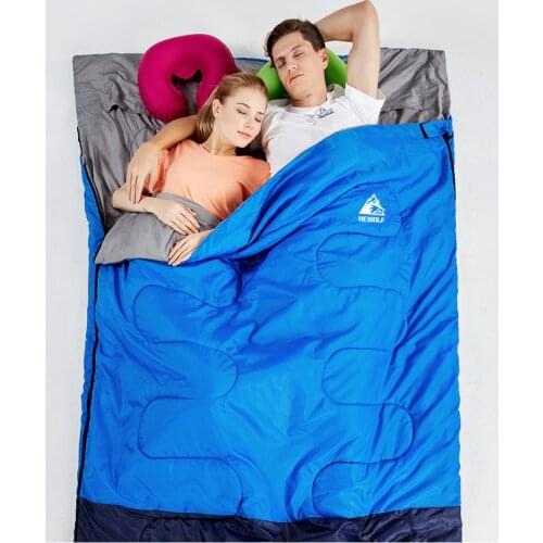 Hewolf Outdoors Adult Envelope Camping Sleeping Bag Hotel Septum Traveling Use Can Splicing Into Two Seperate Single Bag