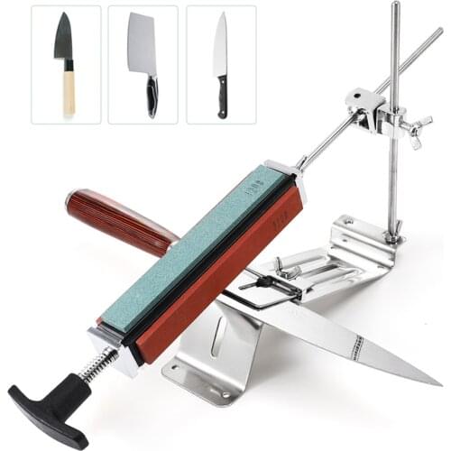 Kitchen Knife Sharpener Iron Steel Professional Fixed Sharpening Tools Portable Fix-Angle Whetstone Knife Sharpener Grinder
