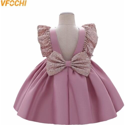 VFOCHI 2021 Girl Dress Summer Girls Clothes Sequin Bow Formal Girls Wedding Dress Ball Gown Kids Dresses For Girls Party Dress