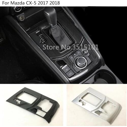 Car Body Inner Inside Middle Handbrake Shift Stall Paddle Cup Switch Armrest Frame Trim For Mazda CX-5 CX5 2017 2018 2019 2020