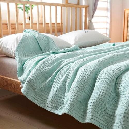 Nordic Style Knitted Blanket Soild Color Sofa Throw Blanket Thread Blankets Comfortable Soft Decorative Bedspread Bed Cover