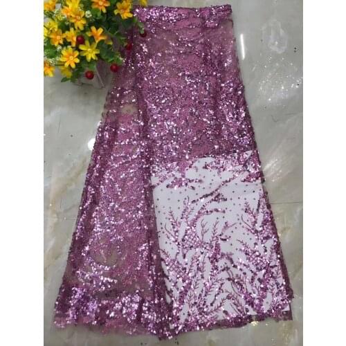 High Quality French Mesh Lace Fabric Sequins Tulle Embroidery Craft Sewing DIY Design Wedding Bridal Gown Dress 5 Yards