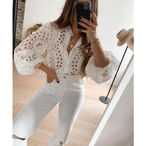 Женские рубашки с вышивкой Zary Daisy China At AliExpress