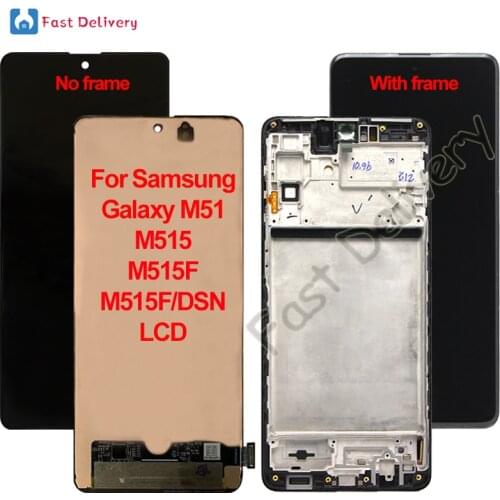 For Samsung Galaxy M51 M515 M515F M515F/DSN LCD Display Touch Screen Digitizer Assembly Replacement Accessory Parts 100% Tested