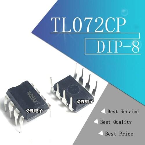 10PCS TL072CP DIP8 TL072 Operational amplifier op amp JFET Input Low Noise New original