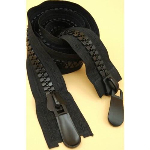 15 # High Quality Max Size Double Sliders Plastic Resin Zipper 80cm 100cm 120cm 2pcs For Diy Sewing Jacket Clothes Accessories