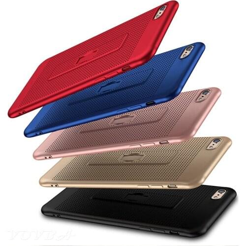 500PCS/Lot Fitted Case For iPhone 6 6S 7 8 Plus Breathable Hollow-Out Invisible Holder Smooth Soft TPU Back Cover For iphone X
