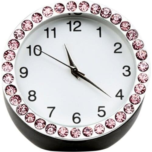 Yolu Car Clock Mini Automobiles Digital Watch Quartz Clocks Stick-on Auto Ornament Car Accessories for Cars SUV MPV