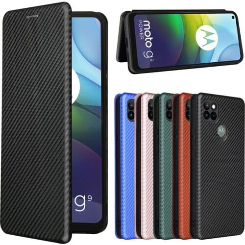 For Motorola Moto G9 Power Case Luxury Carbon Fiber Skin Magnetic Adsorption ShockProof Case For Moto G9Power Phone Bags