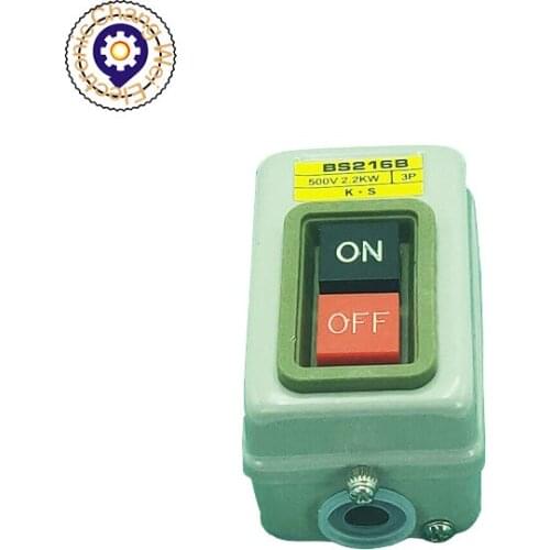 CNC BS126B 500V 2.2KW Press button switch, direct start, no contactor required，Working voltage: 12V 24V 36V 110V 220V 380V