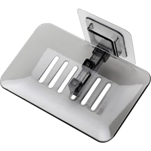 Bathroom Shower Soap Dishes Drain Sponge Holder Wall Mounted Bathroom Organizer Storage Rack Soapbox JA55