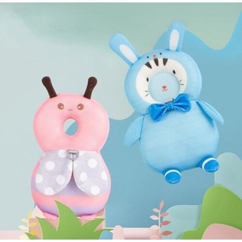 Baby Pillow Newborn For Toddler Pad PP Cotton Cushion Head Protection Cartoon Fall Protection Backpack Super Soft Breathable