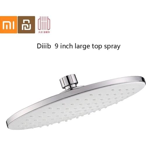 Diiib Dabai 22x22cm 9-Inch Roud ABS Plastic Rain Shower Head Rainfall Bathroom Top Sprayer Thin High Pressure From Youpin