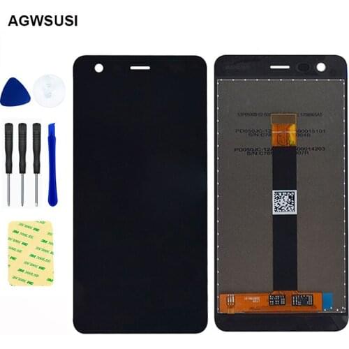 For Nokia 2 N2 TA-1029 TA-1035 Touch Screen Digitizer Sensor Glass Panel + LCD Display Panel Screen Module Monitor Assembly