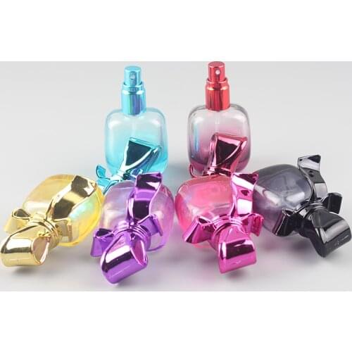 50Pcs New 15ml Mini Travel Portable Stained Glass Perfume Spray Bottle Reusable Cosmetic Container Free Shipping