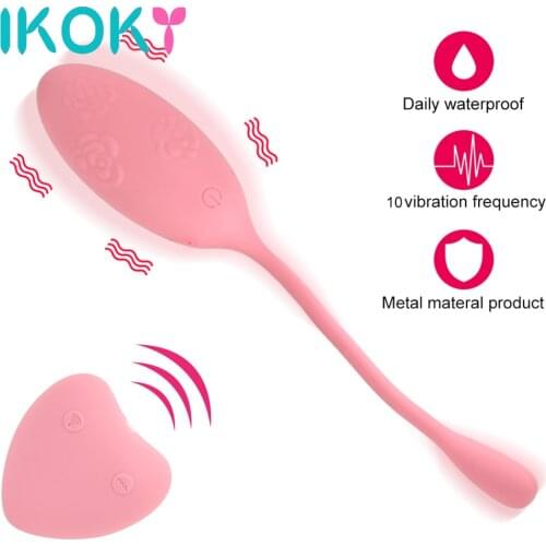 IKOKY Vaginal Ball G Spot Vibrator 8 Speed Vibrating Eggs Sex Toys For Women Clit Stimulator Wireless Remote Control
