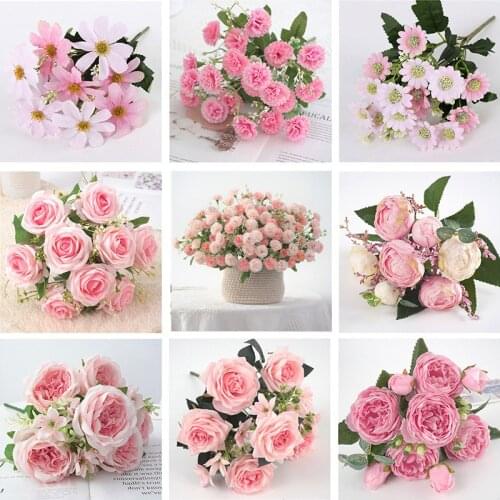 Hot Sale 1pcs/DIY Artificial Peony Party Decoration | Vintage Silk Flowers, Small Fake Rose Wedding Flowers, Holiday Supplies, H