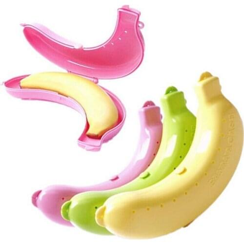 Creative Qualified Cute Fruit Banana Protector Box Holder Case Lunch Container Storage Box Fruit Banana Protect Case