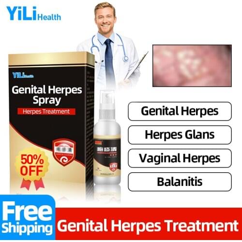 Genital Herpes Cure Spray Medicine Treatment Skin Herpe Zoster Genitals Private Antipruritic Remove Odor Female Male