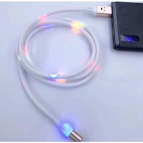 Twinkling Lighting Magnetic Charging Cable Cable Type C Magnetic Charge Cable Micro USB Magnet Charger Cable For Xiaomi Samsung