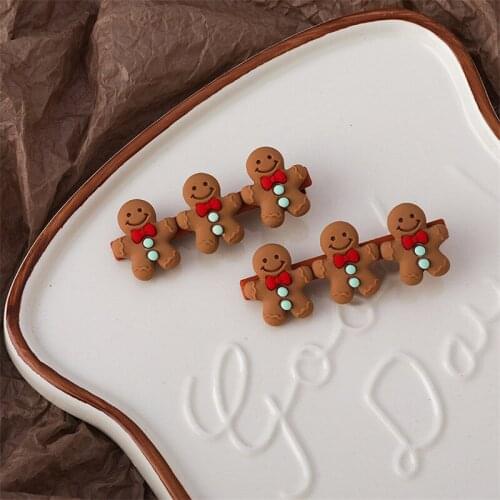 Soft CeramicCartoon Break Man Hair Clip Cute Lovely Girls Hair Accessories Barrettes Fashion Summer New Style Women Hairwear