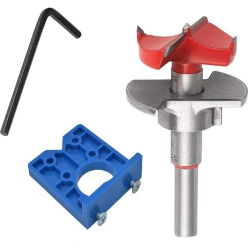 35mm Hinge Hole Drilling Guide Locator Boring Jig Drilling Tool Woodworking Cutter For Cabinet Hinges And Mounting Plates