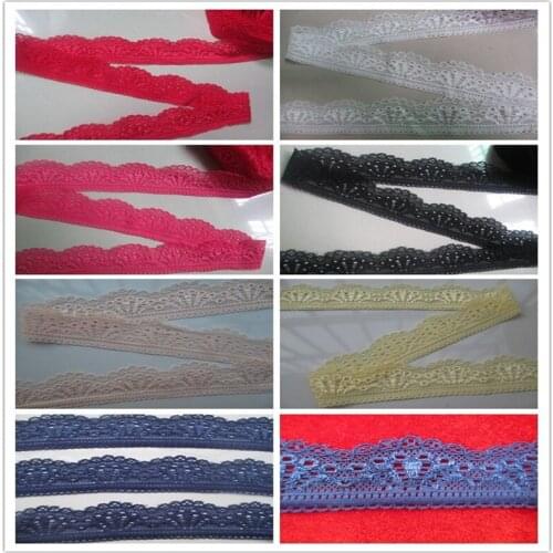 New hot sale 5yd/lot High Quality Elastic Lace Trim ribbon For Sewing crafts underwear decoration lace handmade accessories DIY