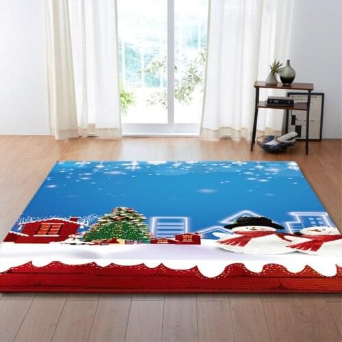 New Year Living Room Large Carpet 3D Christmas Printed Carpets Child Bedroom Play Rugs Home Room Kids Rug Mats Floor Hallway Big