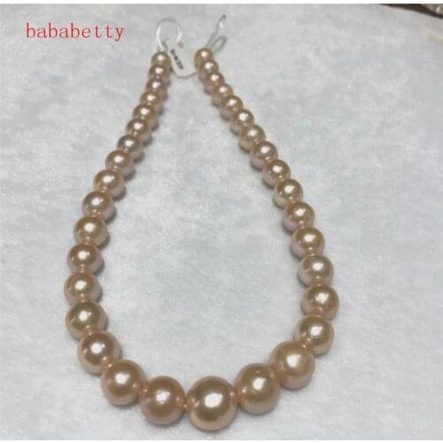NEW Natural 11-13mm white pink Baroque Edison Freshwater Cultured Pearl 16" Loose beads