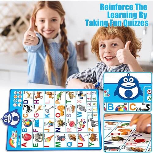 Early Childhood Education Toys For Children Electronic Interactive Alphabet Wall Chart Image Number Fruit Toys Puzzle