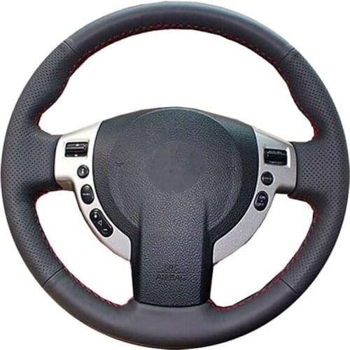 Genuine Leather car steering wheel Cover for Nissan QASHQAI X-Trail Nissan NV200 Rogue/Steering-Wheel Handlebar Braid