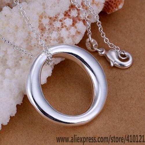 P049_2 Lucky Charm Silver Color Pendants For Women Sterling Jewelry Necklace Accessories Fashion Pendant In O /fjpaoawa Cblakssa