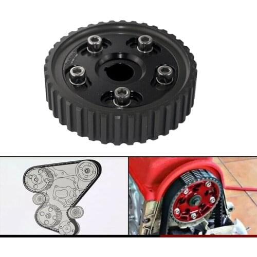 Adjustable Cam Gears Pulley Timing Gear for Honda Civic D15 D16 SOHC D-SERIES 88-00 Del Sol 93-97 Black