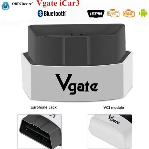 Vgate ELM327 Bluetooth iCar3 V2.1 code reader Supports Android Torque ELM 327 iCar 3 BT Vgate OBD/OBD2 Diagnostic Tool Interface