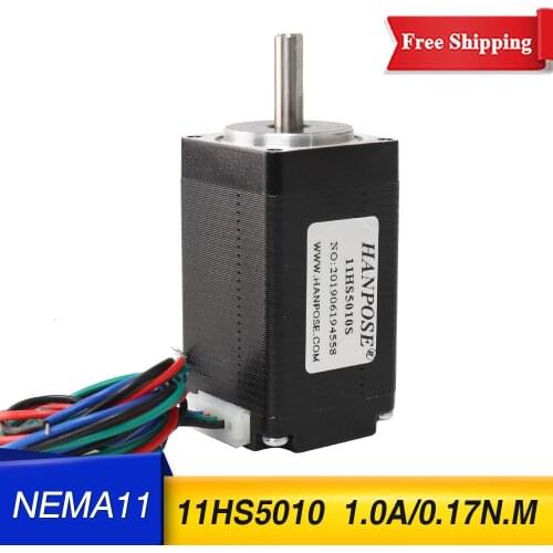 11HS5010 NEMA11 Stepper Motor 1.8 Degree 0.17N.M 1.0A Mill Laser Engraving New for CNC milling machine