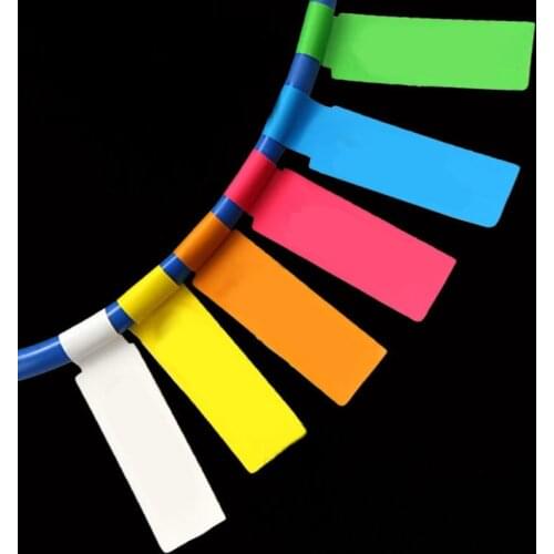 Network Cable Labels Sticker 84x26mm 900 Pieces 30 Sheets A4 P Shape 6 Colors Blank Label Waterproof Tearproof oilproof