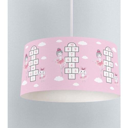 Lamp For Kids Bedrooms Light Chandelier for Living Room Childrens Room Powder Pink Ballerina Numbers Model 241