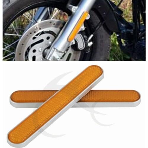 TCMT Front Fork Leg Reflectors For Harley Touring Softail Dyna Road King Glide Fatboy Sportster XL 883 1200 New